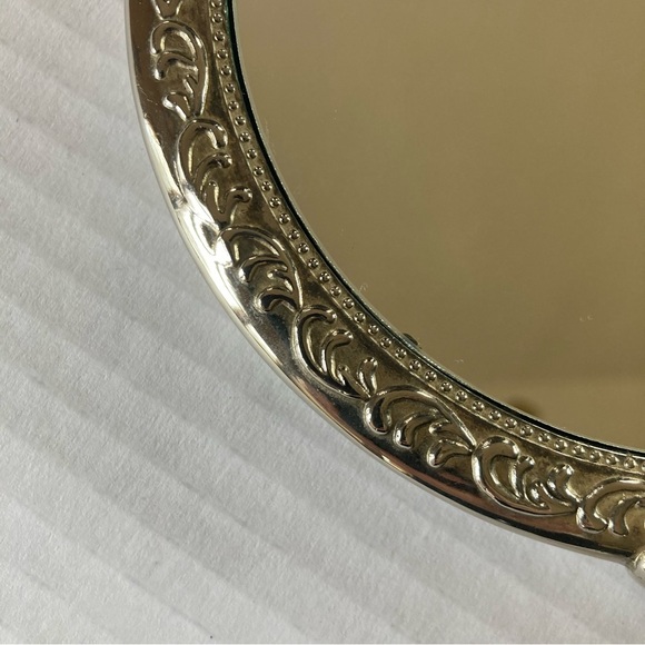 Silver Plated Antique Mirror - Picture 4 of 4